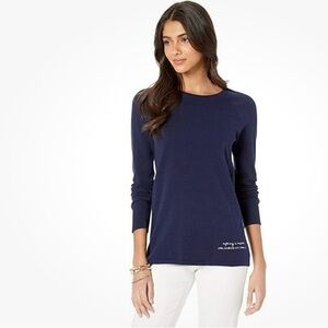 Lilly Pulitzer Dinah Crewneck Sweater in True Navy Size: XXS